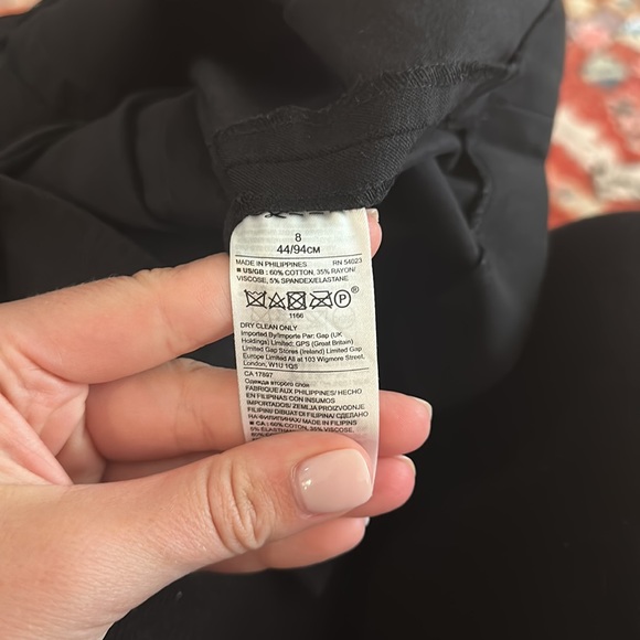 Banana Republic Solid Square Neck Dress Black 8 - Picture 11 of 12